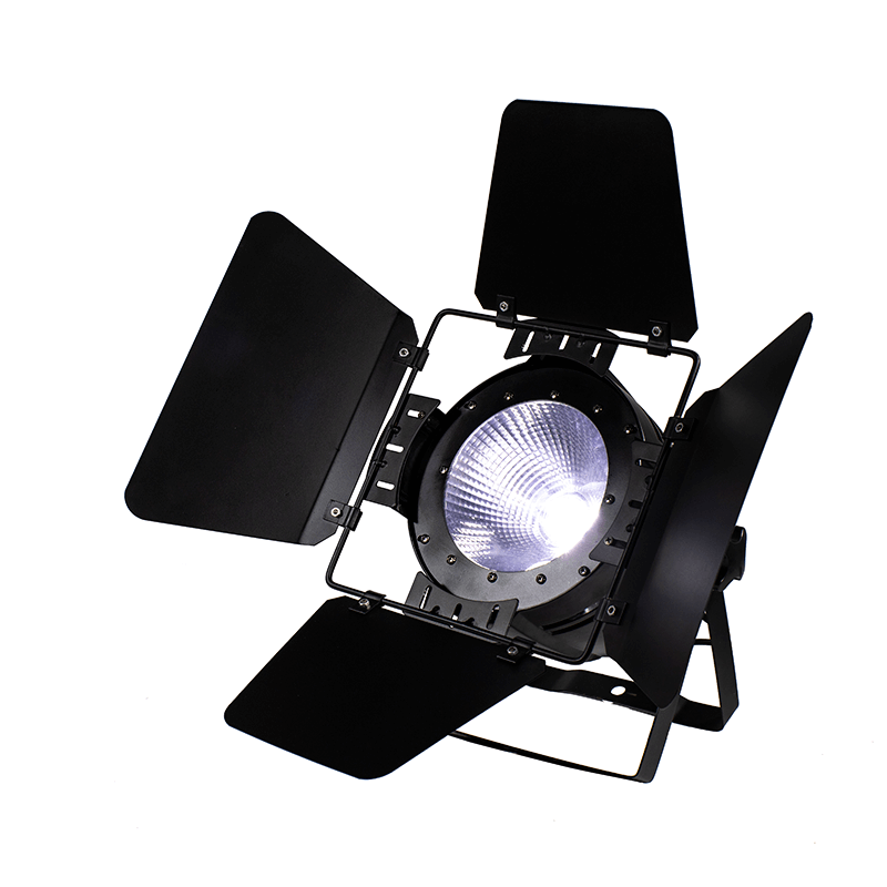 SHEHDS 200W COB Blinder LED Par RGBWA+UV 6in1 Barndoors