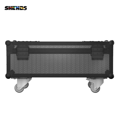 SHEHDS Rechargeable Flight Case For 6 / 8 / 10 pcs 6x18W 6in1 RGBAW+UV Wireless Remote Control Wifi Battery Uplight With Silent Wheels