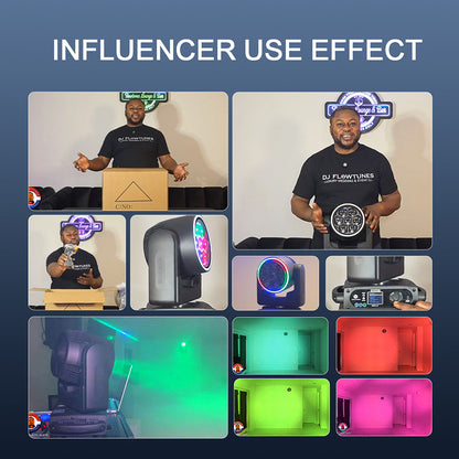 SHEHDS 7x40W Bee Eye Moving Head Light with Zoom & Wash RGBW/RGBL/RGBLAC Stage Lighting