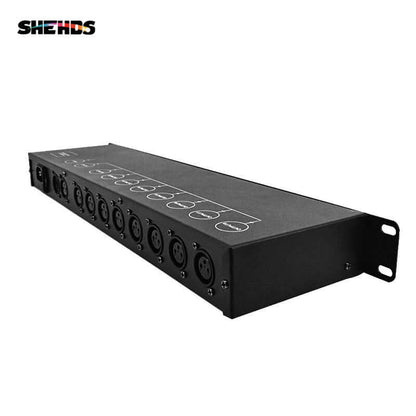 Stage DMX512 Splitter Light Controller Light Signal Amplifier Splitter 8 Way DMX Distributor
