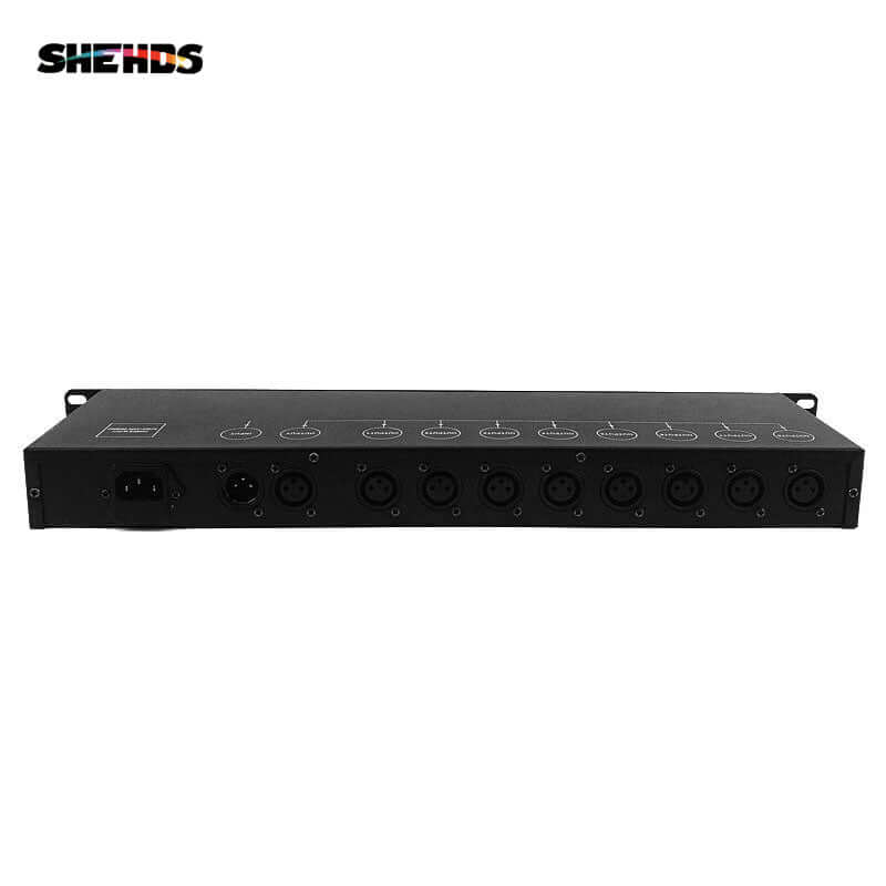 Stage DMX512 Splitter Light Controller Light Signal Amplifier Splitter 8 Way DMX Distributor