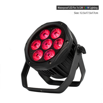 SHEHDS Waterproof LED Par Light 7x12W RGBW / 7x18 RGBWA+UV