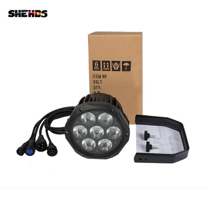 SHEHDS Waterproof LED Par Light 7x12W RGBW / 7x18 RGBWA+UV