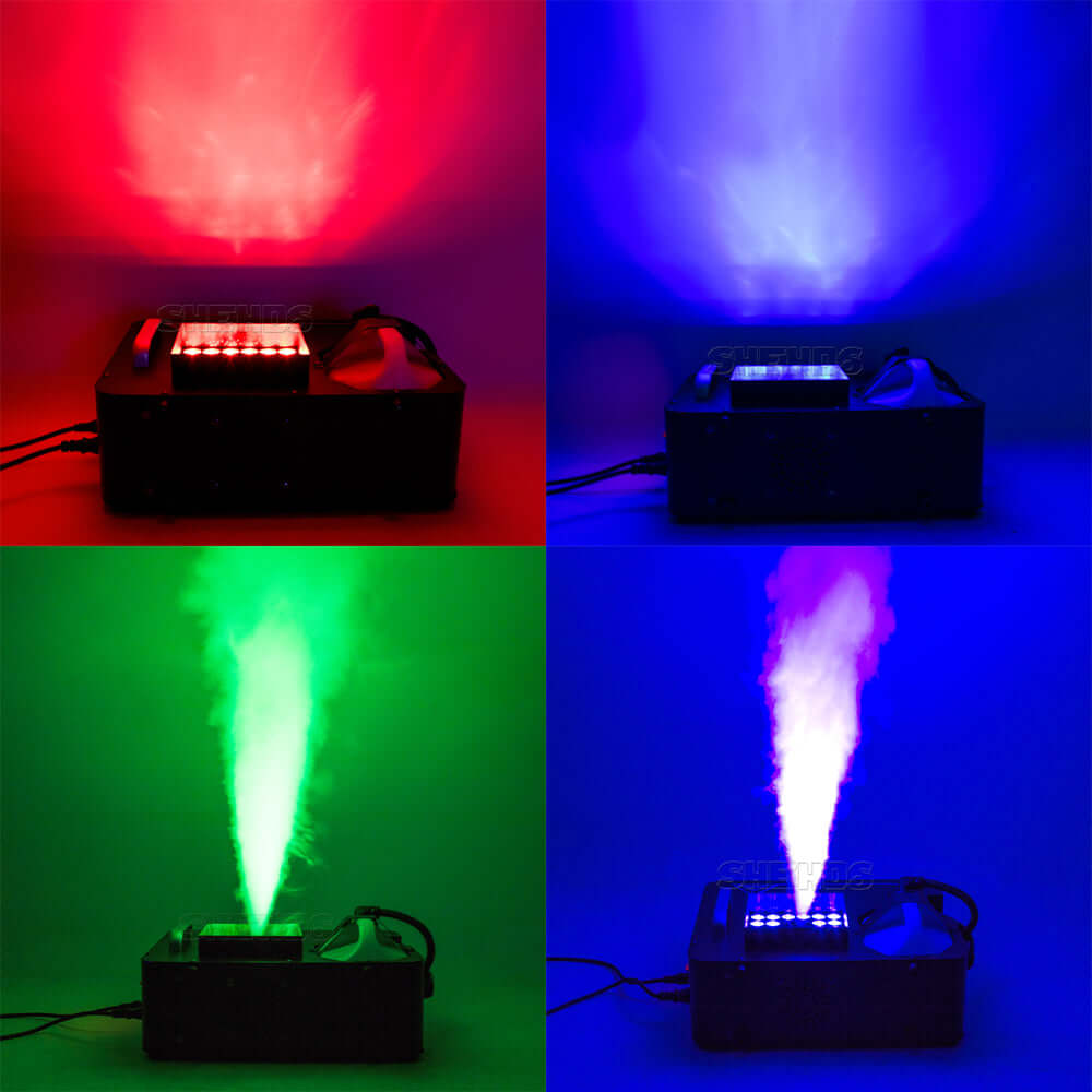 SHEHDS 1500W Fog Machine with 24x9W RGB LED Lights