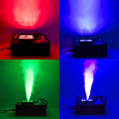 SHEHDS 1500W Fog Machine with 24x9W RGB LED Lights