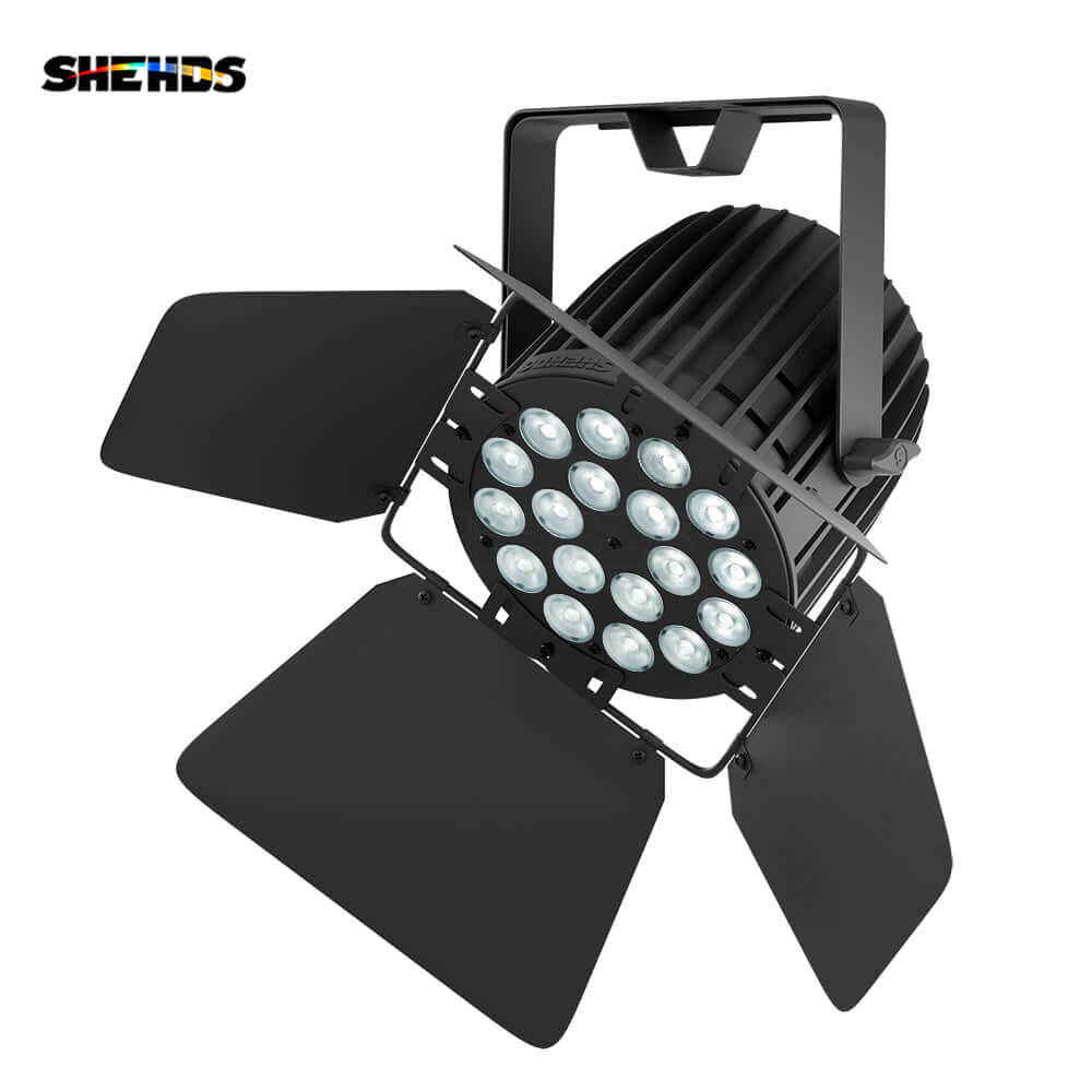SHEHDS New Version LED 18x18W RGBWA+UV 6in1 Par Light Big Aluminum Alloy