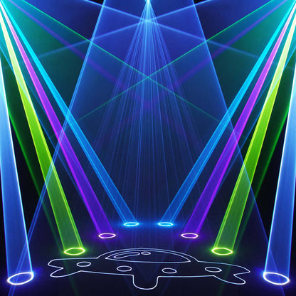 Constellaser APP Control 12W Moving Head Laser Light With Ring Effect