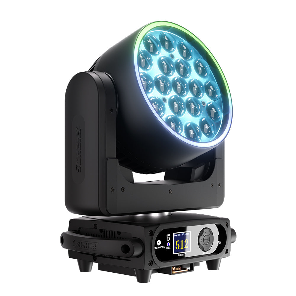 UPGRADE SHEHDS LED Moving Head Light 19x15W /20W/25W Beam Wash Zoom Stage Lighting