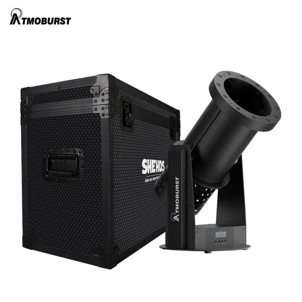 ATMOBURST 1500W Confetti Machine with LED 12x4W RGB Adjustable Angle