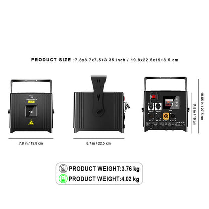Constellaser APP Control 6W RGB Waterproof Animation Laser Light, Rechargeable, Integrated Housing