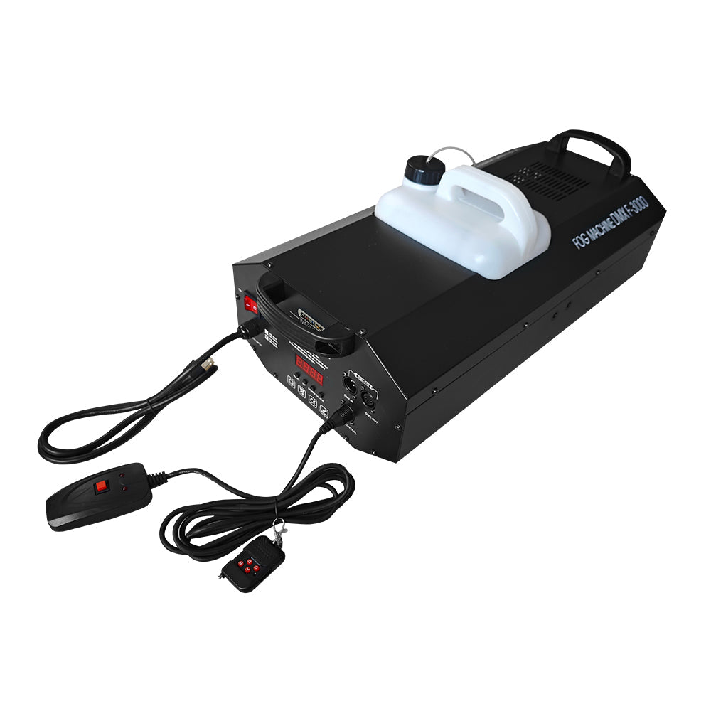 SHEHDS 3000W Smoke & Fog Machine With Remote, Wire & DMX512 Control