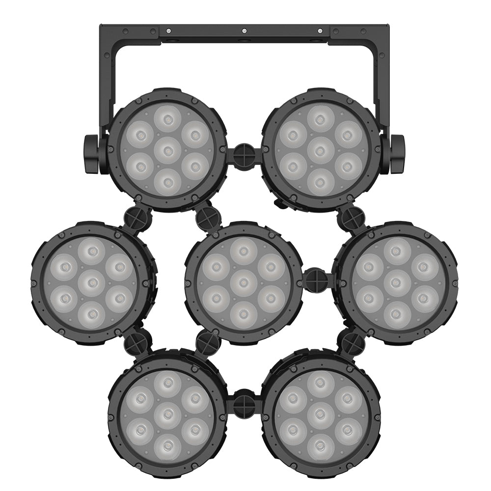 SHEHDS Waterproof 7x18W Linkable LED Par Light APP Control RGBWA+UV / RGBLAC Stage Light