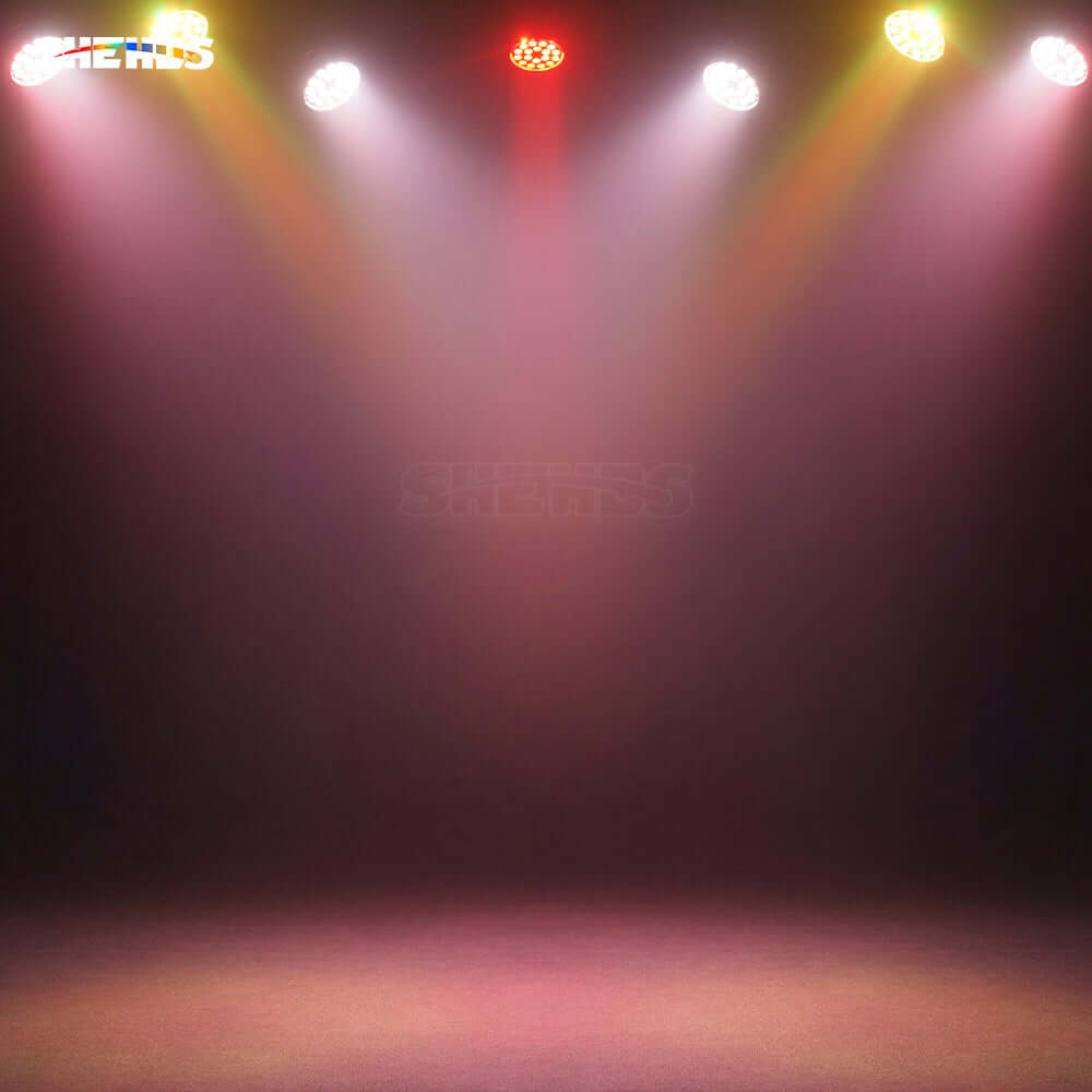 SHEHDS New Version LED Zoom & Wash Par 18x18W RGBWA UV 6in1 Light Big Aluminum Alloy