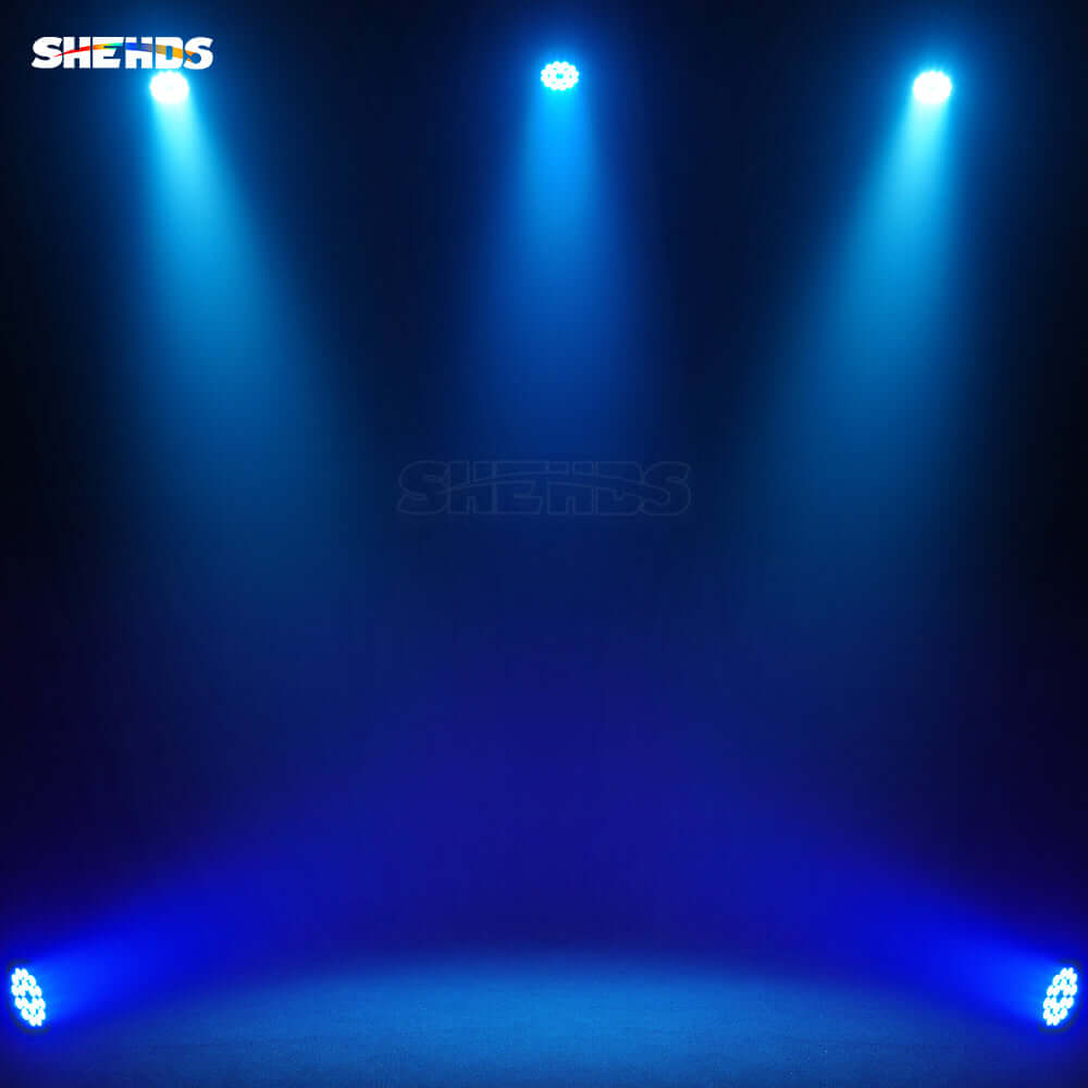 SHEHDS New Version LED 18x18W RGBWA+UV 6in1 Par Light Big Aluminum Alloy