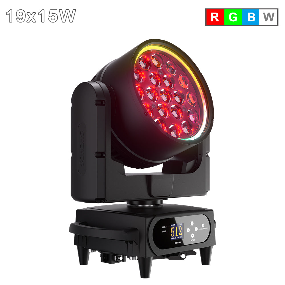 SHEHDS APP Control IP66 19 x Series LED Pixel Zoom Wash Moving Head Light