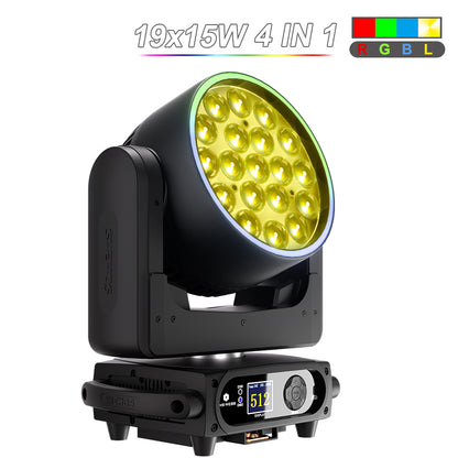 UPGRADE SHEHDS LED Moving Head Light 19x15W /20W/25W Beam Wash Zoom Stage Lighting