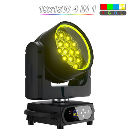 SHEHDS Waterproof LED Moving Head Light 19x15W / 20W / 25W Beam Wash Zoom IP65 Stage Lighting
