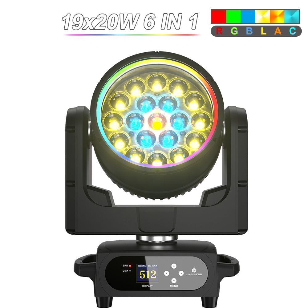 SHEHDS Waterproof LED Moving Head Light 19x15W / 20W / 25W Beam Wash Zoom IP65 Stage Lighting