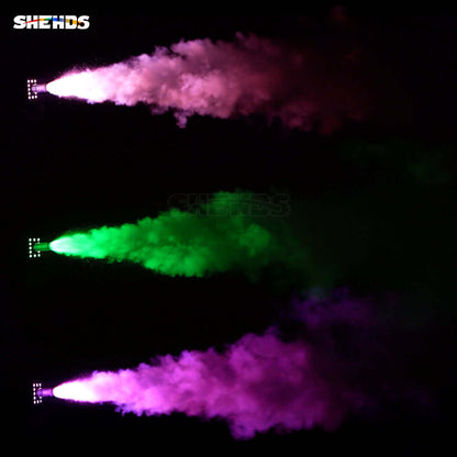 SHEHDS CO2 Jet Machine With 12x3W RGB 3in1 Light Effect – 90° Adjustable Angle