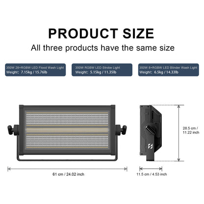 SHEHDS 350W RGBW Flood Wash Light / Strobe Light / Blinder Wash Light