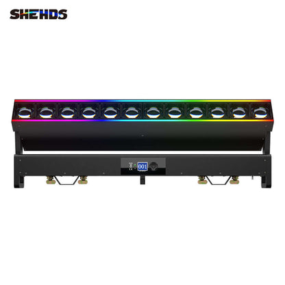 GalaxyJet LED 12x40W RGBW Zoom Beam Moving Head Lighting | Pixel Control Low Noise for DJ Club  Bar Live Show Theater