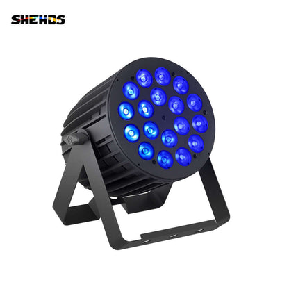 SHEHDS New Version LED 18x18W RGBWA+UV 6in1 Par Light Big Aluminum Alloy