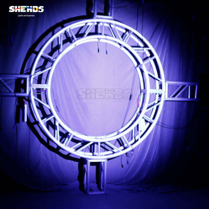 SHEHDS 250W RGBW Spotlight with Barndoors & Pulse Strobe