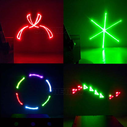 SHEHDS APP Control 3W RGB Laser Scanner Full Color 3D Effect Laser Light