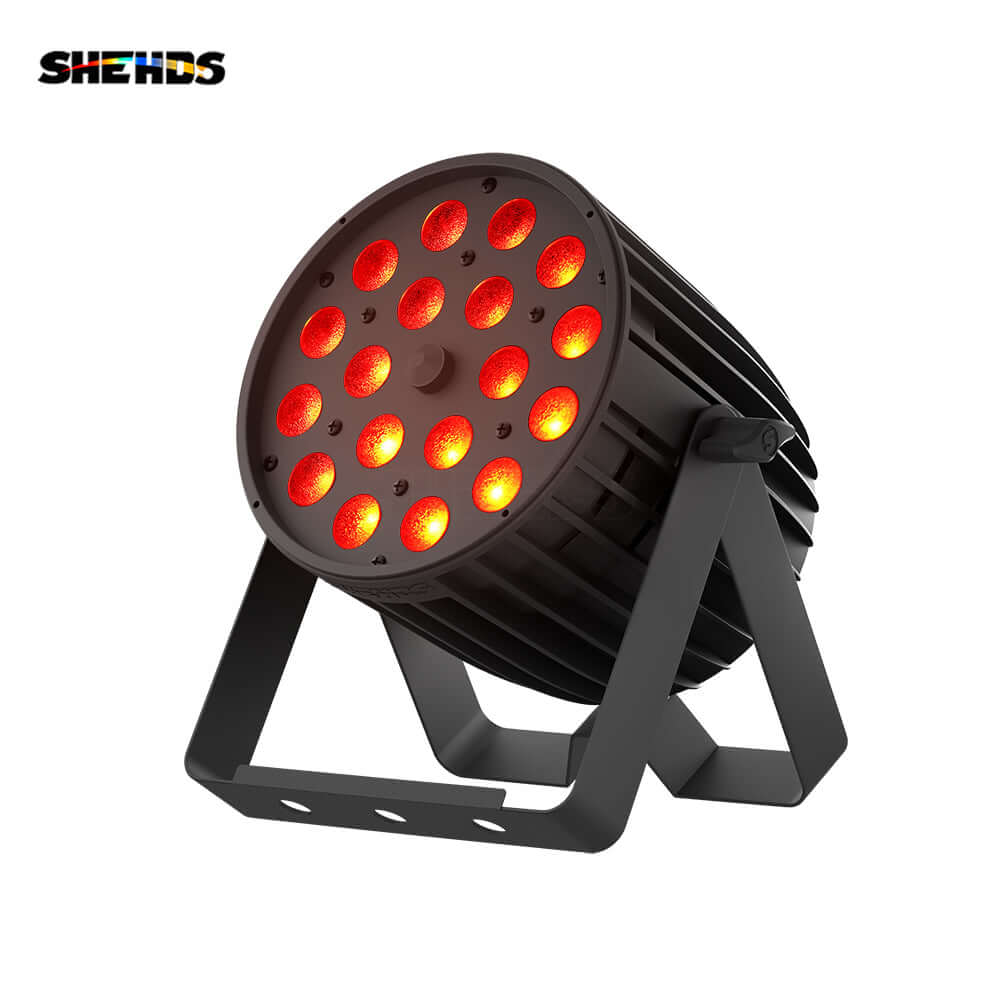 SHEHDS New Version LED Zoom & Wash Par 18x18W RGBWA UV 6in1 Light Big Aluminum Alloy