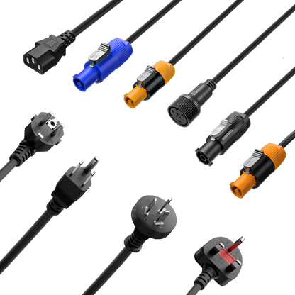 Power Con Plug Cables Waterproof / Standard Connector for Stage Lighting