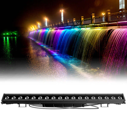 SHEHDS Waterproof LED 18x10W RGBWAUV / RGBLAC Wash Wall Light Zero Noise Outdoor
