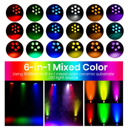 GlamoPar LED Light Series 5x12W / 7x12W 6in1 Color Mixing With Intelligent & Temp Control