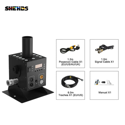 SHEHDS CO2 Jet Machine With 12x3W RGB 3in1 Light Effect – 90° Adjustable Angle