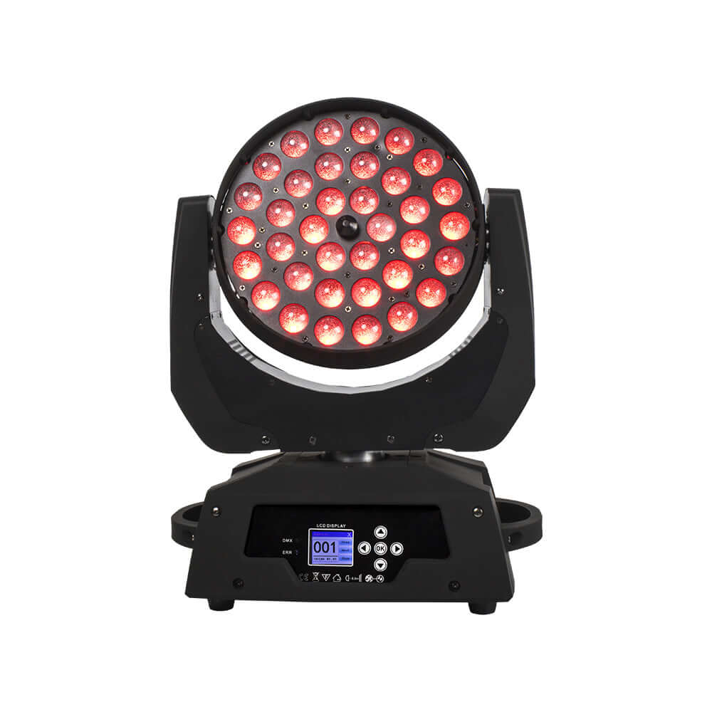 SHEHDS Zoom & Wash 36x18W Moving Head Light RGBWA+UV – SHEHDS EU