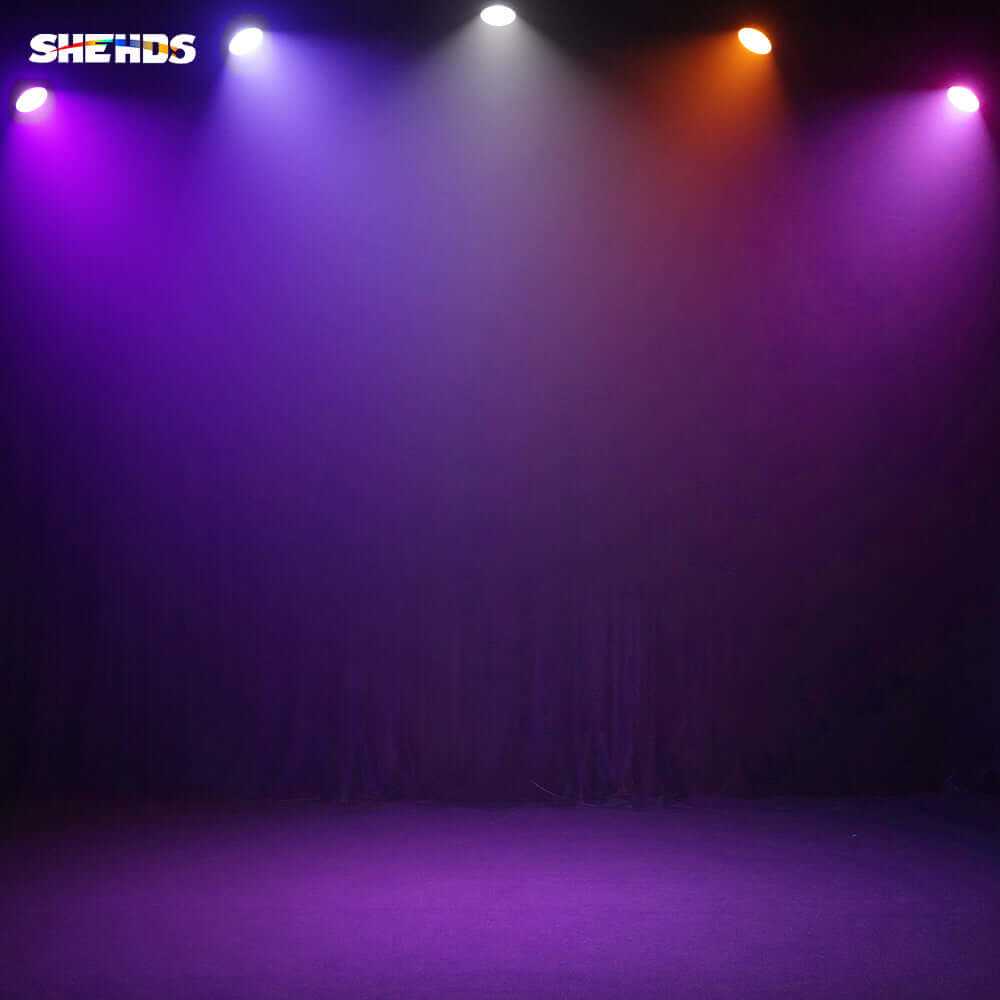 SHEHDS 200W LED 6in1 COB Light RGBWA UV Temperature & Voice Control