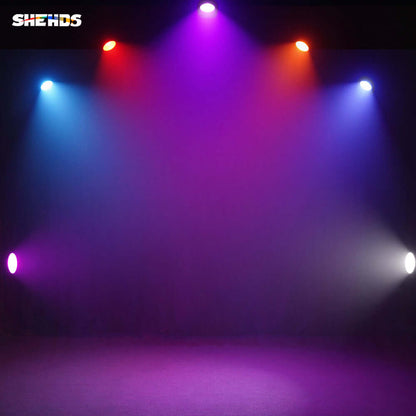 SHEHDS 200W LED 6in1 COB Light RGBWA UV Temperature & Voice Control