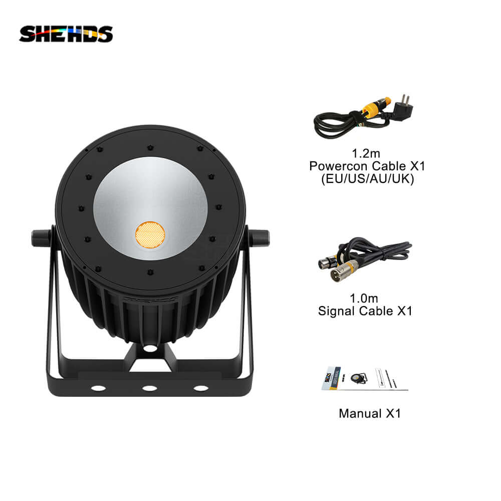 SHEHDS New Version LED 200W Cool & Warm White 2in1 COB Light Uniform Color Mix，Temperature Control  Protection，Aluminum Alloy