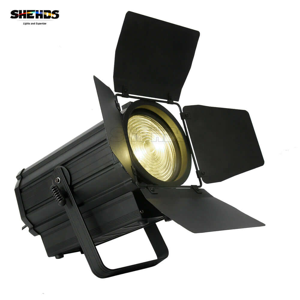 SHEHDS 250W RGBW Spotlight with Barndoors & Pulse Strobe