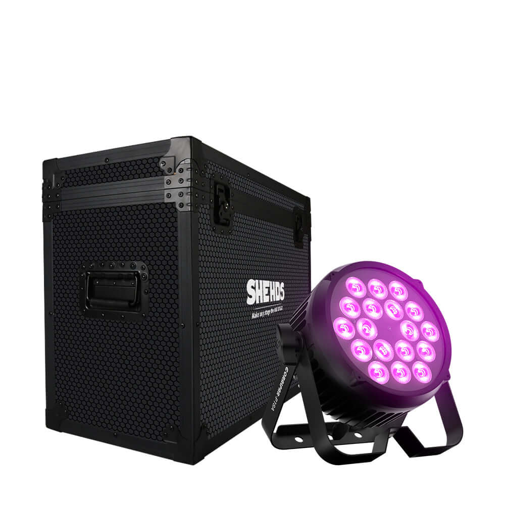 CORALPAR Waterproof 18x12W LED Flat Par Light RGBWA+UV Aluminum Alloy
