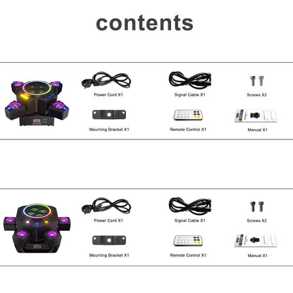 SHEHDS 2/3/4/6 Arms LED Beam Moving Head Lights 50W/80W/100W/120W RGBW Stage Lighting – product feature view