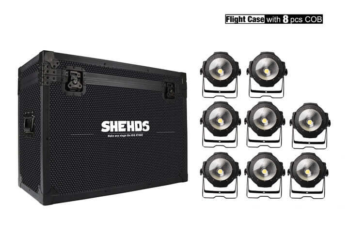 SHEHDS 200W COB LED Par Light Cool & Warm White Barndoors