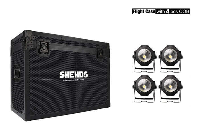 SHEHDS 200W COB LED Par Light Cool & Warm White Barndoors
