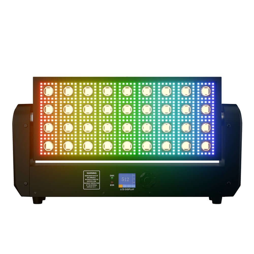SHEHDS 200W 36 LED Strobe Beam Light 5050RGB 0.3W Wash Moving Head Stage Lighting – alternate product view