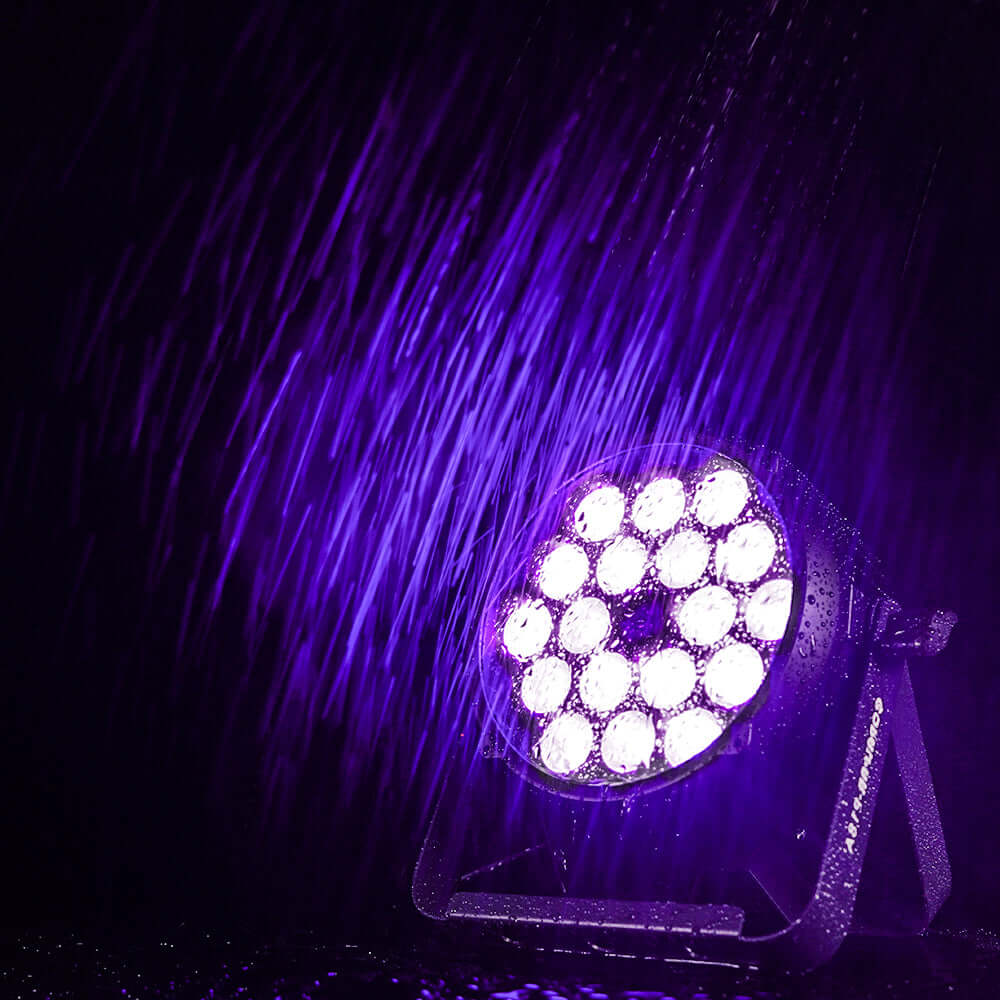 CORALPAR Waterproof 18x12W LED Flat Par Light RGBWA+UV Aluminum Alloy