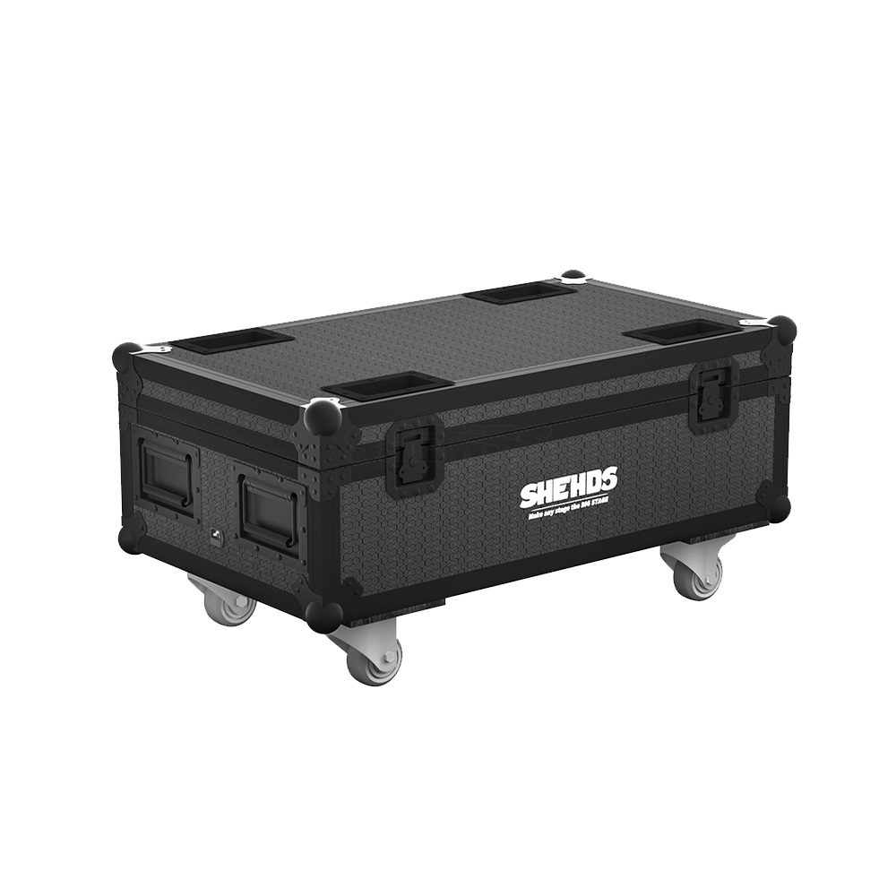 SHEHDS Rechargeable Flight Case For 6 / 8 / 10 pcs 6x18W 6in1 RGBAW+UV Wireless Remote Control Wifi Battery Uplight With Silent Wheels