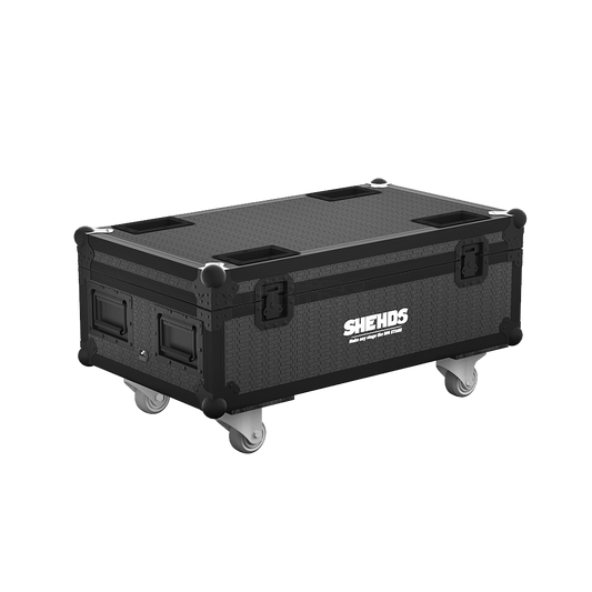 SHEHDS Rechargeable Flight Case For 6 / 8 / 10 pcs 6x18W 6in1 RGBAW+UV Wireless Remote Control Wifi Battery Uplight With Silent Wheels