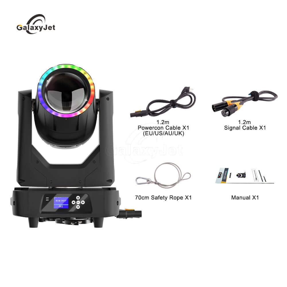 GalaxyJet IP65 Waterproof 380W 19R Beam Moving Head Light With Ring Effect