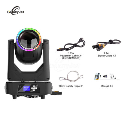 GalaxyJet IP65 Waterproof 380W 19R Beam Moving Head Light With Ring Effect