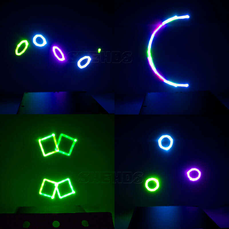 SHEHDS APP Control 3W RGB Laser Scanner Full Color 3D Effect Laser Light