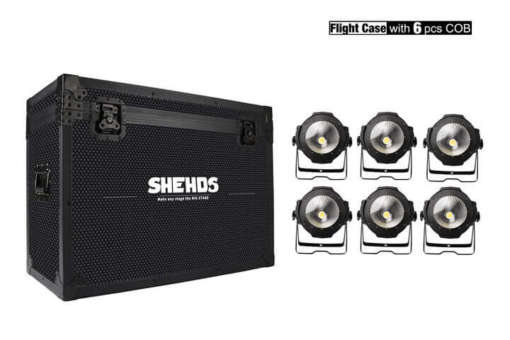 SHEHDS 200W COB LED Par Light Cool & Warm White Barndoors